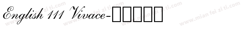 English 111 Vivace字体转换